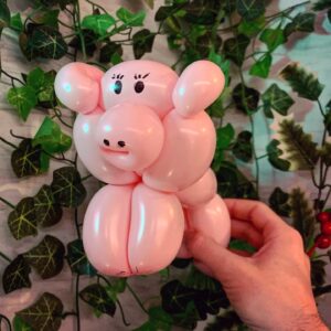 Sculpture sur ballons cochon