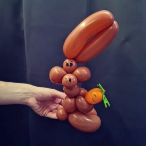 Sculpture sur ballons lapin