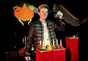 spectacle de clown et de magie pour Halloween