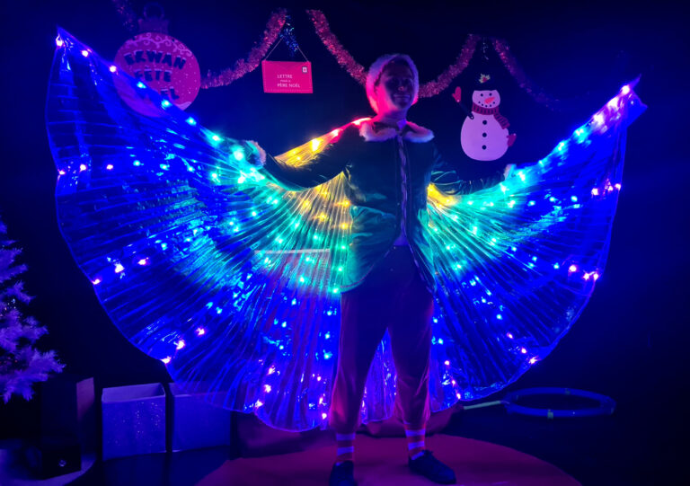 spectacle de clown à Noël Magie LED lumière